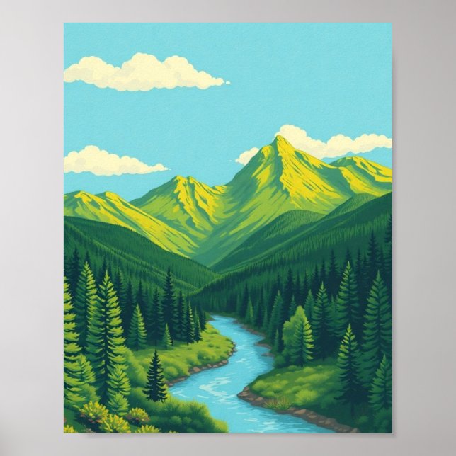 Colorado Berglandskapsväggkonst Poster (Framsidan)