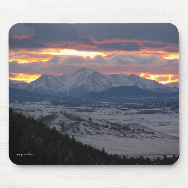 Colorado bergsolnedgång Mousepad Musmatta (Framsidan)