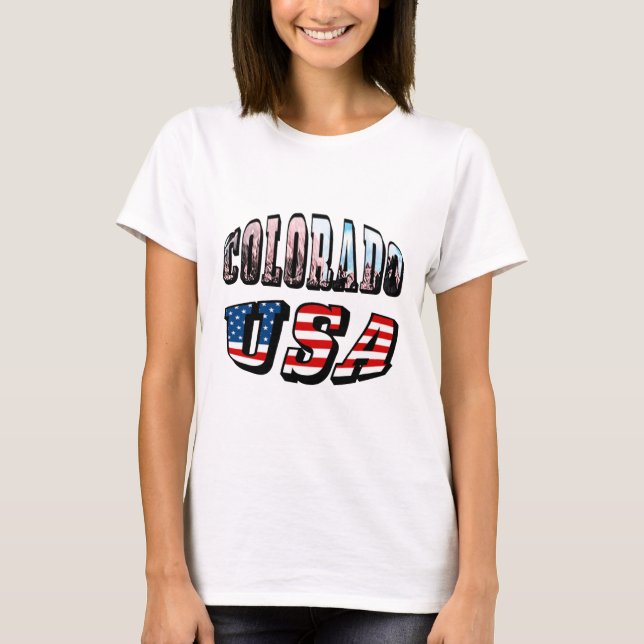Colorado Bild och USA Text Tröja (Framsida)