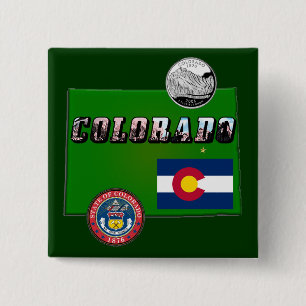 Colorado Bild text, Flagga, sial, kvartal, Karta Knapp