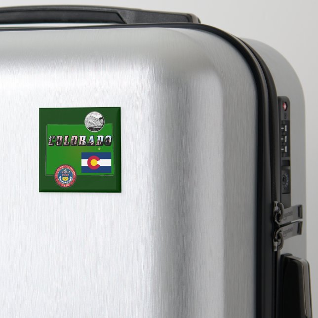 Colorado Bild text, Flagga, sial, kvartal, Karta Magnet (In Situ (Luggage))
