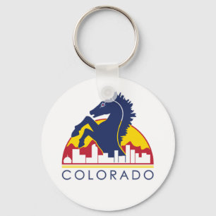 Colorado blåtthäst nyckelring