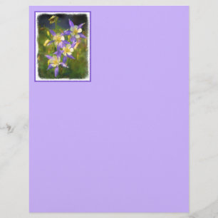 Colorado Blue Columbine Painting - Original Art