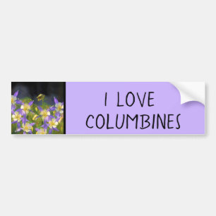 Colorado Blue Columbine Painting - Original Art Bildekal