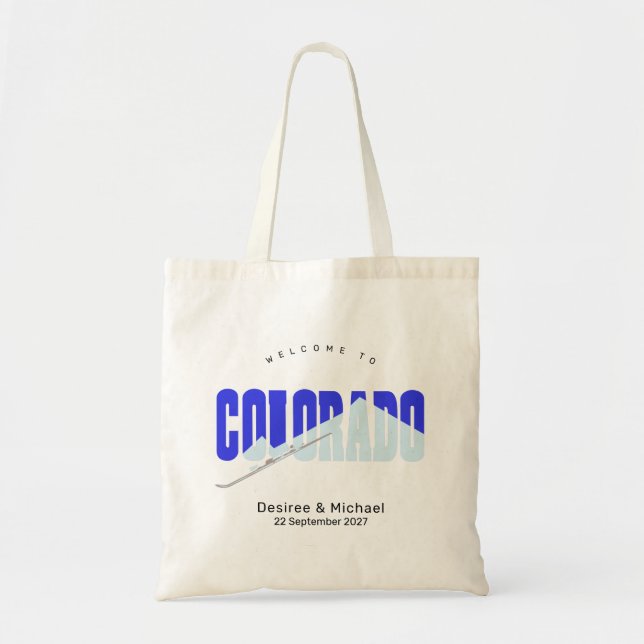 Colorado Bröllop Tote Bag Tygkasse (Framsidan)
