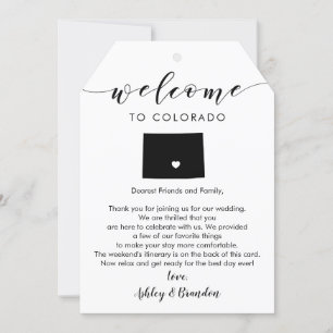 Colorado Bröllop Welcome Märkre, Brev Itinerary