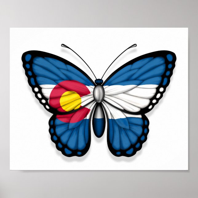 Colorado Butterfly Flagga Poster (Framsidan)
