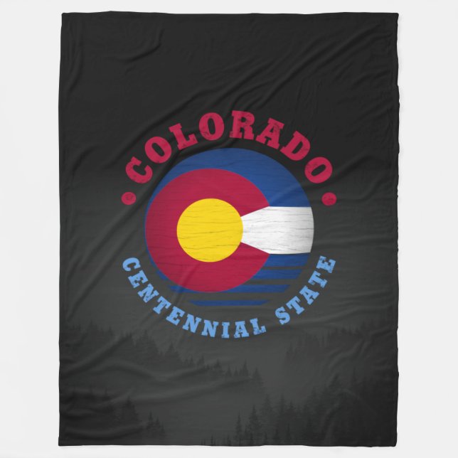 COLORADO CENTENNIAL STATLIG FLAGGA FLEECEFILT (Framsidan)