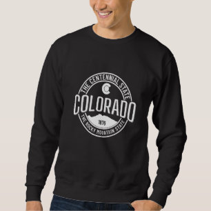 Colorado Centennial Statlig flagga Rocky mountains Lång Ärmad Tröja