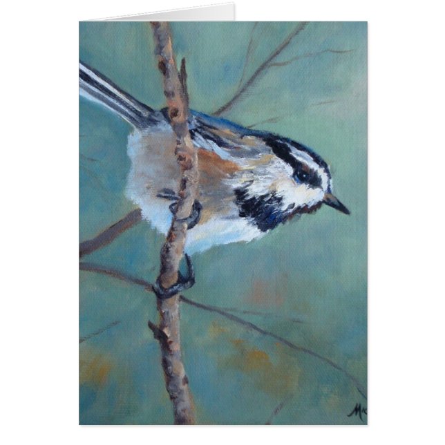 Colorado Chickadee Greeting Card Hälsningskort (Framsidan)