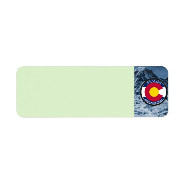 Colorado Circular Flagga Returadress Etikett (Framsidan)