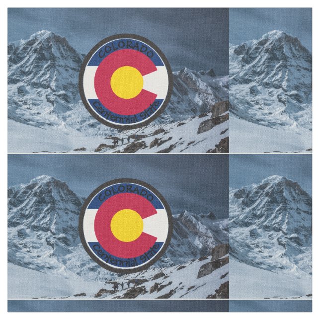 Colorado Circular Flagga Tyg (Närbild)