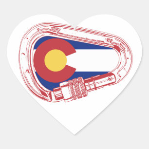 Colorado Climate Carabiner Hjärtformat Klistermärke