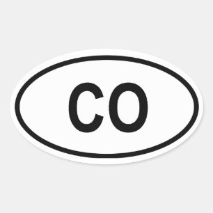 Colorado ’CO’ Ovalt Klistermärke