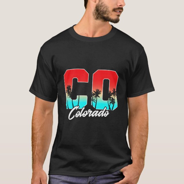 Colorado Co Palmträdstaten T Shirt (Framsida)