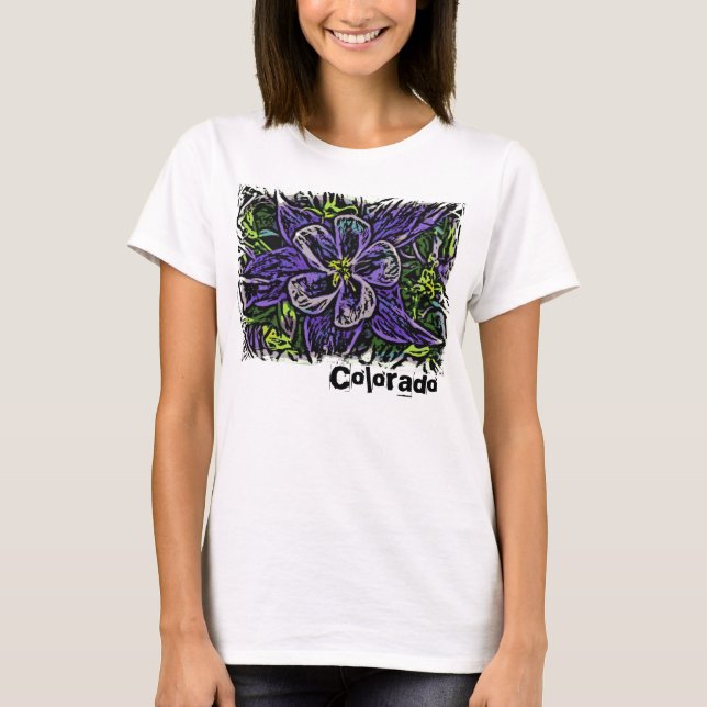 Colorado columbine dam T Tee (Framsida)