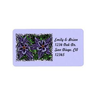 Colorado columbines-adressetiketter adressetikett