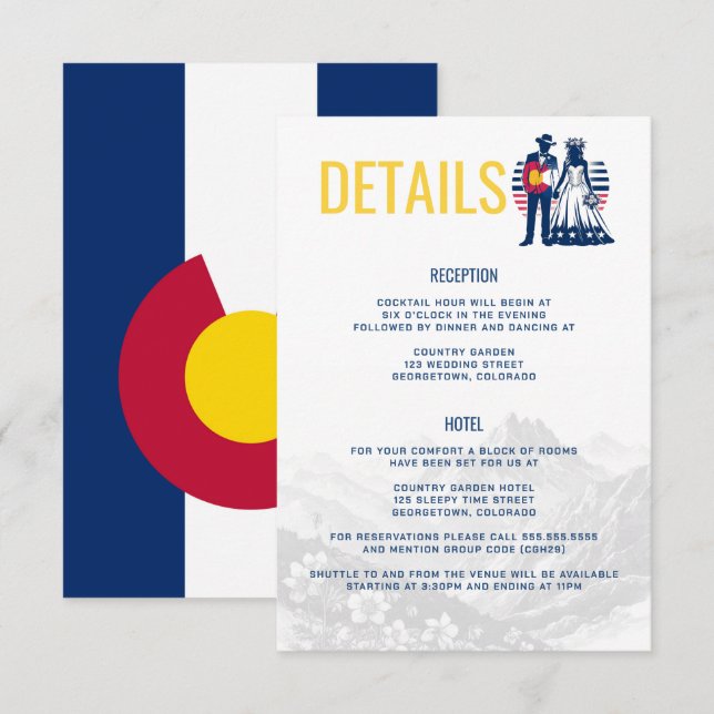Colorado Couple Tilläggskort (Fram/baksida)