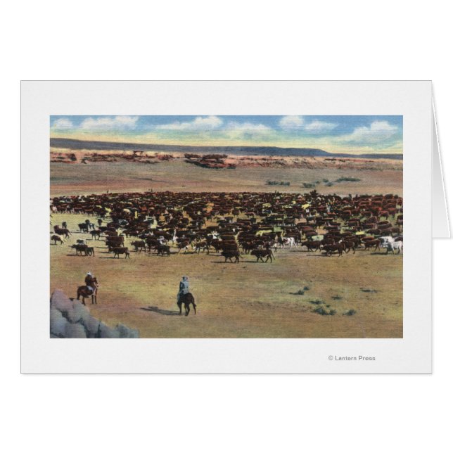 Colorado - Cowboys Rounding Hälsningskort (Framsidan Horizontal)