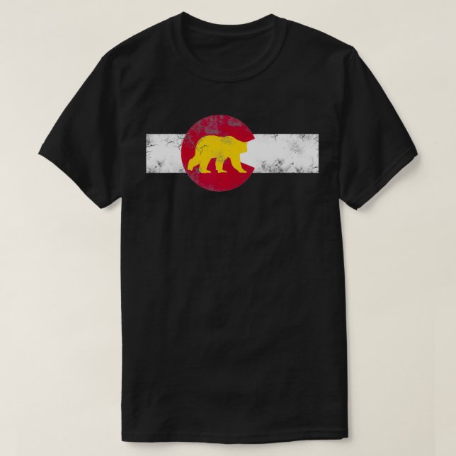Colorado Day Statlig flagga Bear Mountains Denver  T Shirt (Design framsida)