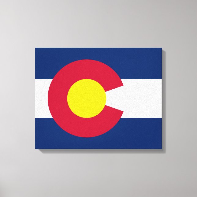 Colorado: Den Centenära US Statsflaggan Canvastryck (Framsida)
