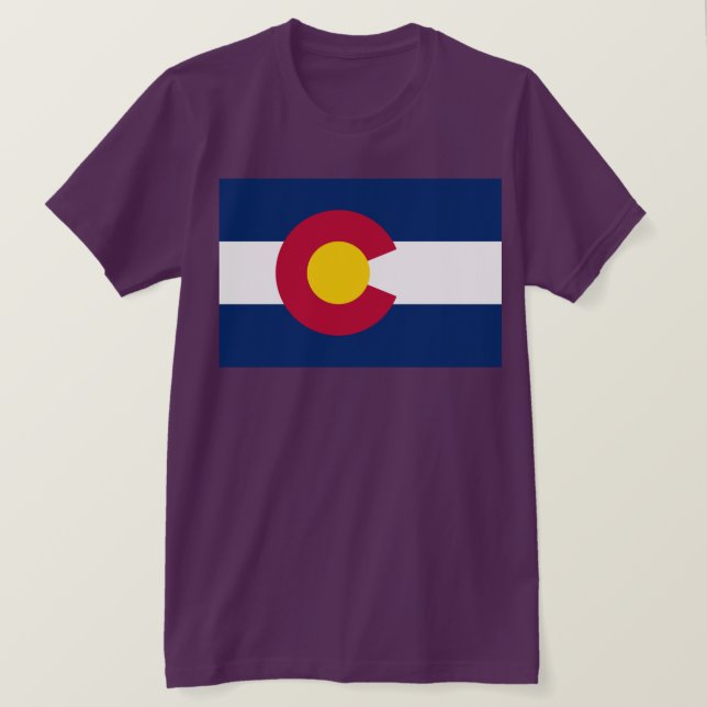 Colorado: Den Centenära US Statsflaggan T Shirt (Design framsida)