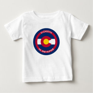 Colorado det hundraårs- påstår personligflagga tee shirt