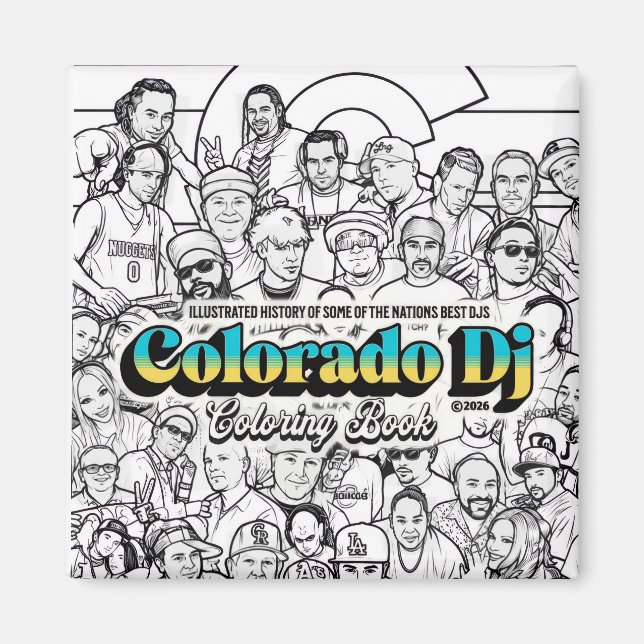 Colorado Dj-färgbok magnet (Framsidan)