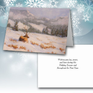 Colorado Elk Art-julkort Helgkort