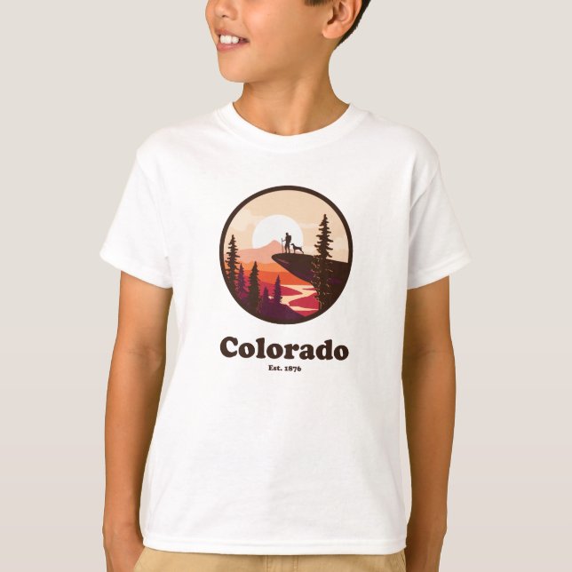 Colorado Est 1876 Barn T-Shirt (Framsida)