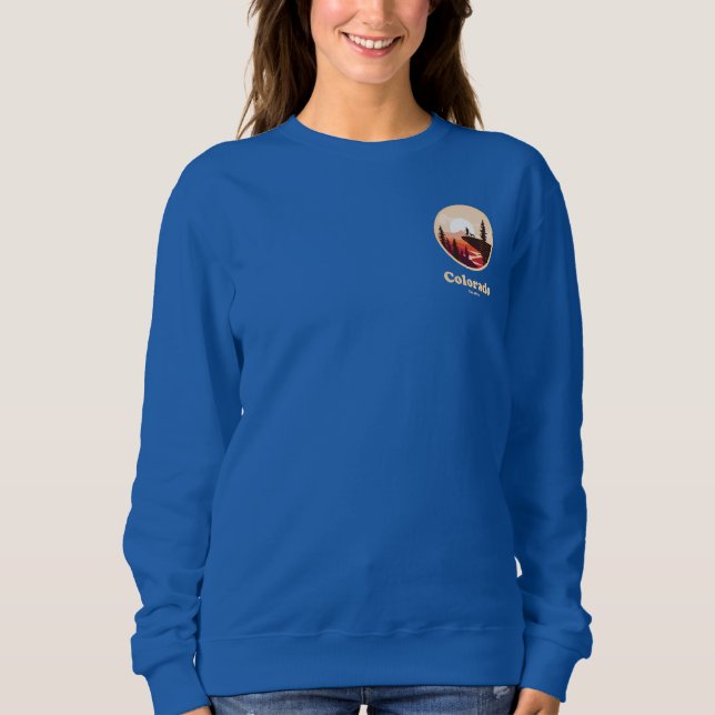 Colorado Est 1876 Kvinnlig Sweatshirt T Shirt (Framsida)