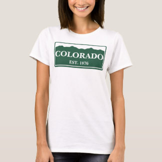 COLORADO - EST. 1876 License Plate T Shirt
