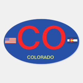 Colorado* Euro-stil Oval Bumper Sticker Ovalt Klistermärke