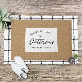 Colorado Family Monogram State-doormat