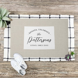 Colorado Family Monogram State-doormat