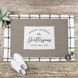 Colorado Family Monogram State-doormat