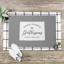 Colorado Family Monogram State-doormat