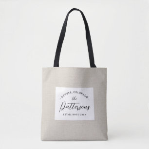 Colorado Family Monogram State Tote Bag Tygkasse