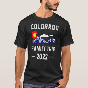 Colorado Family Resa 2022 Denver Karta Flagga Co S T Shirt