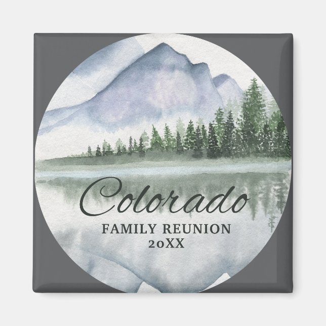 Colorado Family Reunion Mountain Fridge Magnet (Framsidan)