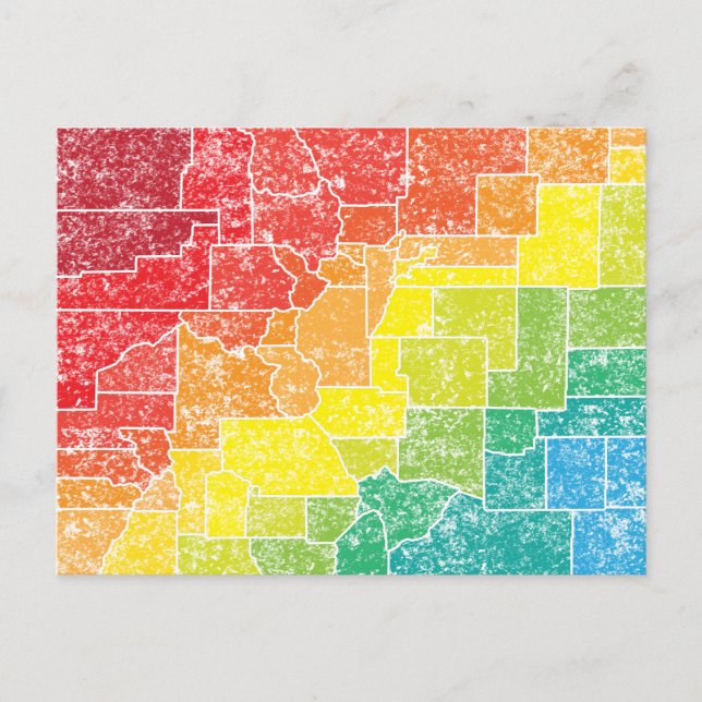 Colorado färg län vykort (Framsida)