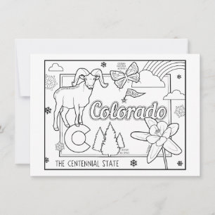 colorado färglägg collage inbjudningar