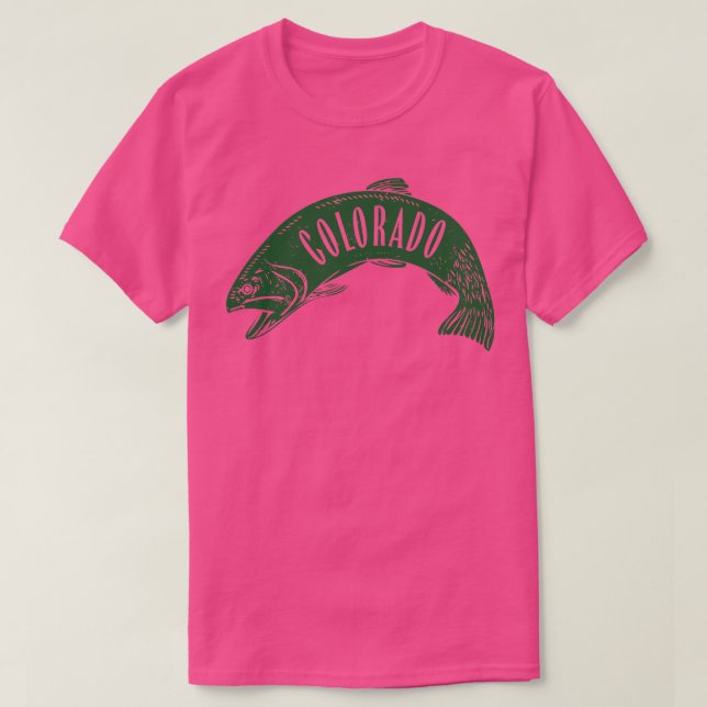 Colorado Fish Wordmark-Grönt T Shirt (Design framsida)
