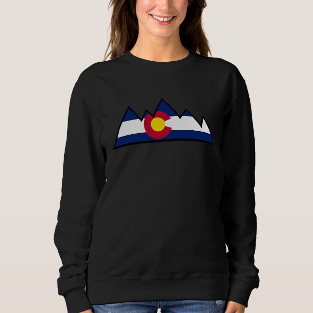 Colorado Flag USA Mountains T Shirt (Framsida)