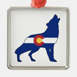 Colorado Flag Varg Julgransprydnad Metall