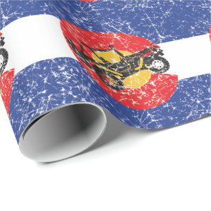 Colorado Flagga 4 Hjulklapp Presentpapper