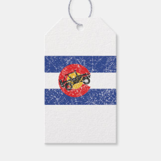 Colorado Flagga 4 Wheeler Presentetikett