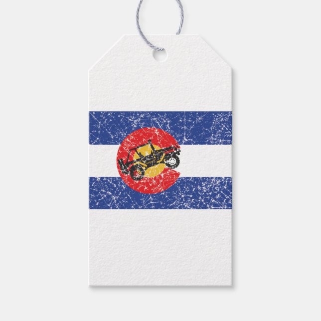 Colorado Flagga 4 Wheeler Presentetikett (Framsidan)