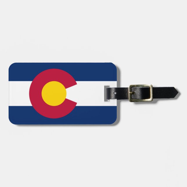 Colorado flagga bagagebricka (Horisontell Framsida)