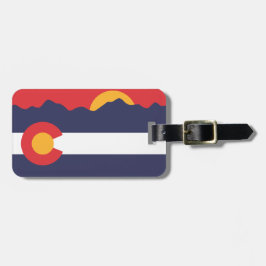 Colorado flagga & bergbagagemärkre bagagebricka
